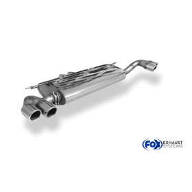 Silencieux arrière duplex sport 100% inox 2x80mm type 16 FOX EXHAUST SYSTEMS pour BMW X5 TYPE E70 4.8L