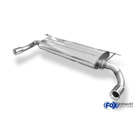 Silencieux arrière duplex sport 100% inox 1x90mm type 13 FOX EXHAUST SYSTEMS pour BMW X5 TYPE E70 3.0l D