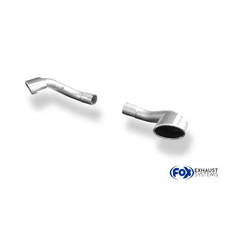 Kit d'embouts 100% inox 1x115x85mm type 38 FOX EXHAUST SYSTEMS pour BMW X5 TYPE E70 3.0l D