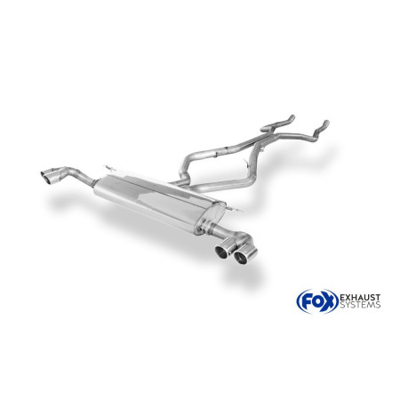 Silencieux arrière duplex sport 100% inox 2x80mm type 16 FOX EXHAUST SYSTEMS pour BMW X5 TYPE F15