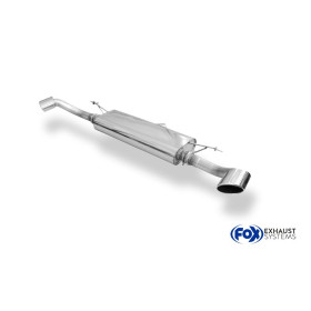 Silencieux arrière duplex sport 100% inox 1x115x85mm type 38 FOX EXHAUST SYSTEMS pour BMW X6 TYPE E71