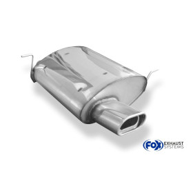 Silencieux arrière sport 100% inox 1x135x80mm type 53 FOX EXHAUST SYSTEMS pour BMW Z3 TYPE E36