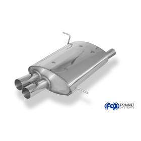 Silencieux arrière sport 100% inox 2x70mm type 10 FOX EXHAUST SYSTEMS pour BMW Z3 TYPE E36