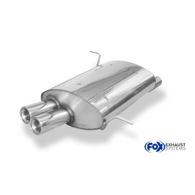 Silencieux arrière sport 100% inox 2x70mm type 13 FOX EXHAUST SYSTEMS pour BMW Z3 TYPE E36