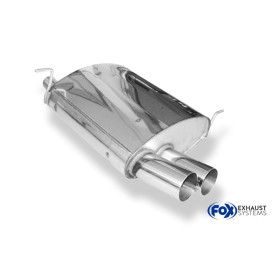 Silencieux arrière sport 100% inox 2x76mm type 10 FOX EXHAUST SYSTEMS pour BMW Z3 TYPE E36