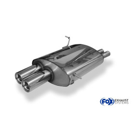Silencieux arrière sport 100% inox 2x80mm type 13 FOX EXHAUST SYSTEMS pour BMW Z3 TYPE E36 (3.0L)