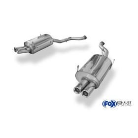 Silencieux arrière duplex sport 100% inox 2x76mm type 13 FOX EXHAUST SYSTEMS pour BMW Z3 M TYPE E36