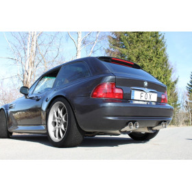 Silencieux arrière duplex sport 100% inox 2x80mm type 25 FOX EXHAUST SYSTEMS pour BMW Z3 M TYPE E36