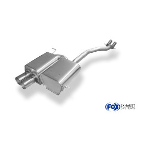 Silencieux arrière sport 100% inox 2x80mm type 10 FOX EXHAUST SYSTEMS pour BMW Z4 TYPE E85 (2003-2006)