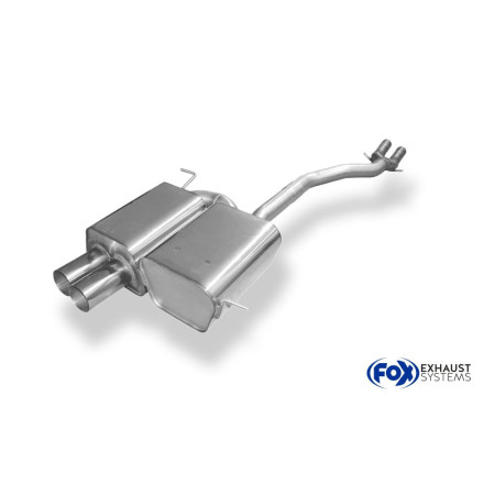 Silencieux arrière sport 100% inox 2x80mm type 10 FOX EXHAUST SYSTEMS pour BMW Z4 TYPE E85 (2003-2006)