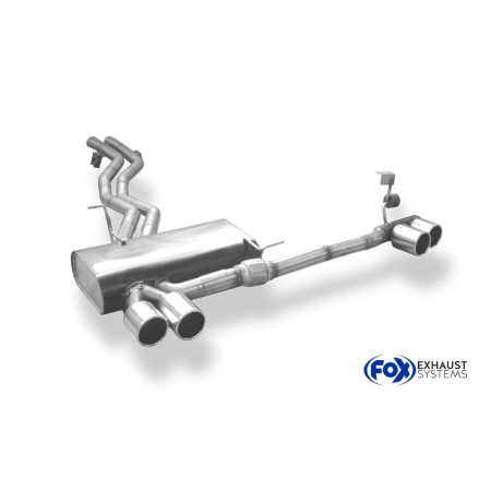 Silencieux arrière duplex sport 100% inox 2x80mm type 12 FOX EXHAUST SYSTEMS pour BMW Z4 TYPE E85 (2006-2008)