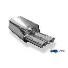 Silencieux arrière sport 100% inox 2x80mm type 25 FOX EXHAUST SYSTEMS pour BMW Z4 23i sDrive TYPE E89
