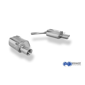 Silencieux arrière duplex sport 100% inox 1x100mm type 25 FOX EXHAUST SYSTEMS pour BMW Z4 35i sDrive TYPE E89