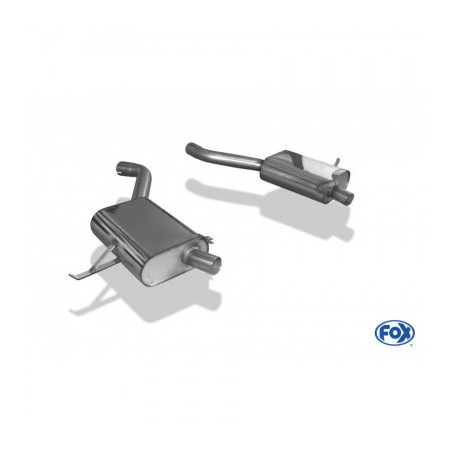 Silencieux arrière duplex sport 100% inox pour embouts d'origine FOX EXHAUST SYSTEMS pour BMW Z8