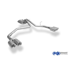 Silencieux arrière duplex sport 100% inox 2x100mm type 17 FOX EXHAUST SYSTEMS pour CADILLAC ESCALADE