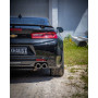 Silencieux arrière duplex sport 100% inox 2x100mm type 25 (couvercles noir) FOX EXHAUST SYSTEMS pour CHEVROLET CAMARO A1XC (2018