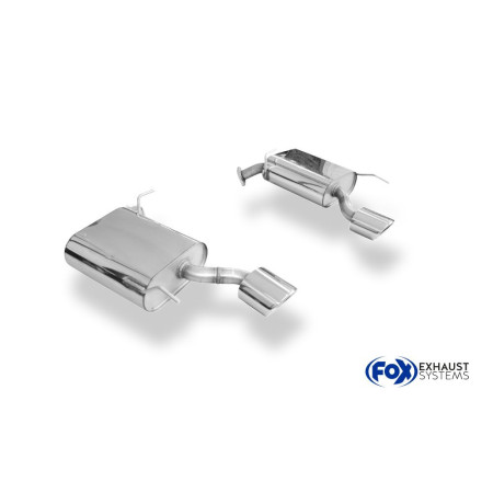 Silencieux arrière duplex sport 100% inox 1x115x85mm type 33 FOX EXHAUST SYSTEMS pour CHEVROLET CAPTIVA KLAC