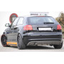 Diffuseur de pare-chocs arrière "carbon-look" (silencieux simple sortie) Rieger Tuning AUDI A3 (8P) Facelift 3 portes/cabriolet