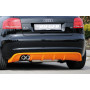 Diffuseur de pare-chocs arrière "noir mat" (silencieux 2x76mm) Rieger Tuning AUDI A3 (8P) Facelift Sportback