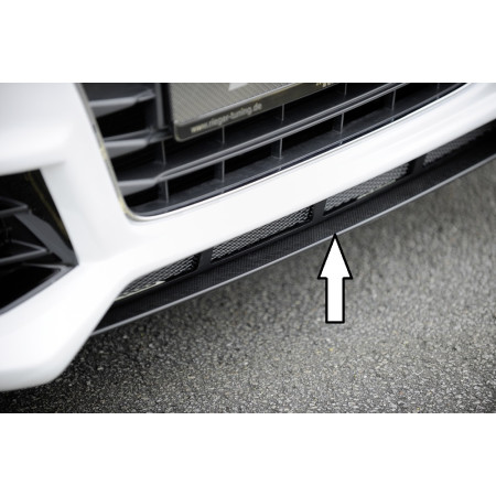 Lame centrale "carbon-look" sous pare-chocs avant Rieger Tuning AUDI A3 (8V) 3 portes et Sportback
