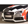 Lame centrale "carbon-look" sous pare-chocs avant Rieger Tuning AUDI A3 (8V) 3 portes et Sportback