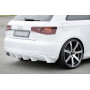 Diffuseur de pare-chocs arrière "noir mat" (silencieux double sortie) Rieger Tuning AUDI A3 (8V) 3 portes et Sportback