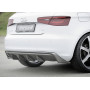 Diffuseur de pare-chocs arrière "carbon-look" (silencieux double sortie) Rieger Tuning AUDI A3 (8V) 3 portes et Sportback