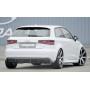 Diffuseur de pare-chocs arrière "carbon-look" (silencieux double sortie) Rieger Tuning AUDI A3 (8V) 3 portes et Sportback