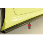 Lame de bas de caisse côté droit "noir brillant" Rieger Tuning AUDI A3 (8V) S-LINE