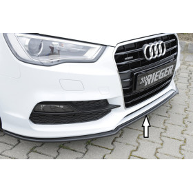 Lame de pare-chocs avant (version inclinée) "noir mat" Rieger Tuning AUDI A3 (8V) S-LINE