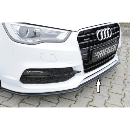 Lame de pare-chocs avant (version inclinée) "noir mat" Rieger Tuning AUDI A3 (8V) S-LINE