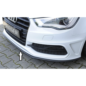 Lame de pare-chocs avant (version droite) "noir mat" Rieger Tuning AUDI S3 (8V) S-LINE