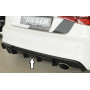 Diffuseur de pare-chocs arrière (silencieux duplex 1x152x95mm) "noir mat" Rieger Tuning AUDI A3 (8V) S-LINE