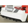 Diffuseur de pare-chocs arrière (silencieux duplex 1x152x95mm) "noir mat" Rieger Tuning AUDI A3 (8V) S-LINE