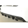 Diffuseur de pare-chocs arrière (silencieux duplex 1x152x95mm) "noir mat" Rieger Tuning AUDI A3 (8V) S-LINE
