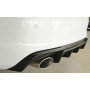 Diffuseur de pare-chocs arrière (silencieux duplex 1x152x95mm) "noir mat" Rieger Tuning AUDI A3 (8V) S-LINE
