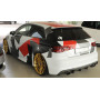 Diffuseur de pare-chocs arrière (silencieux duplex 1x152x95mm) "carbon-look" Rieger Tuning AUDI A3 (8V) S-LINE