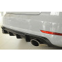 Diffuseur de pare-chocs arrière (silencieux duplex 1x152x95mm) "noir mat" Rieger Tuning AUDI S3 (8V) BERLINE/CABRIOLET