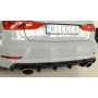Diffuseur de pare-chocs arrière (silencieux duplex 1x152x95mm) "noir brillant" Rieger Tuning AUDI S3 (8V) BERLINE/CABRIOLET