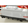 Diffuseur de pare-chocs arrière (silencieux duplex 1x152x95mm) "noir mat" Rieger Tuning AUDI A3 (8V) S-LINE BERLINE/CABRIOLET