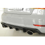 Diffuseur de pare-chocs arrière (silencieux duplex 1x152x95mm) "noir mat" Rieger Tuning AUDI A3 (8V) S-LINE BERLINE/CABRIOLET