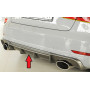 Diffuseur de pare-chocs arrière (silencieux duplex 1x152x95mm) "carbon-look" Rieger Tuning AUDI A3 (8V) S-LINE BERLINE/CABRIOLET