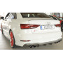 Diffuseur de pare-chocs arrière "carbon-look" Rieger Tuning AUDI S3 (8V) FACELIFT (BERLINE/CABRIOLET)