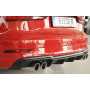 Diffuseur (duplex) de pare-chocs arrière "noir mat" Rieger Tuning AUDI A3 (8V) S-LINE FACELIFT (BERLINE/CABRIOLET)