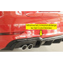 Diffuseur (duplex) de pare-chocs arrière "noir mat" Rieger Tuning AUDI A3 (8V) S-LINE FACELIFT (BERLINE/CABRIOLET)
