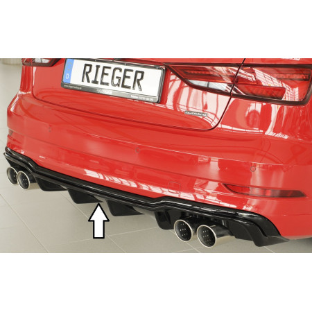 Diffuseur (duplex) de pare-chocs arrière "noir brillant" Rieger Tuning AUDI A3 (8V) S-LINE FACELIFT (BERLINE/CABRIOLET)