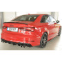 Diffuseur (duplex) de pare-chocs arrière "noir brillant" Rieger Tuning AUDI A3 (8V) S-LINE FACELIFT (BERLINE/CABRIOLET)