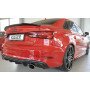 Diffuseur (duplex ovale) de pare-chocs arrière "noir mat" Rieger Tuning AUDI A3 (8V) S-LINE FACELIFT (BERLINE/CABRIOLET)