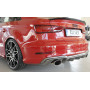 Diffuseur (duplex ovale) de pare-chocs arrière "carbon-look" Rieger Tuning AUDI A3 (8V) S-LINE FACELIFT (BERLINE/CABRIOLET)