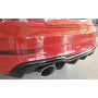 Diffuseur (duplex ovale) de pare-chocs arrière "noir brillant" Rieger Tuning AUDI A3 (8V) S-LINE FACELIFT (BERLINE/CABRIOLET)